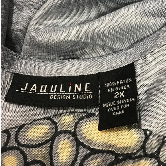 Jaquline Design Studio Round Neck Sleeveless Graphic Print Top 2X - Picture 4 of 5